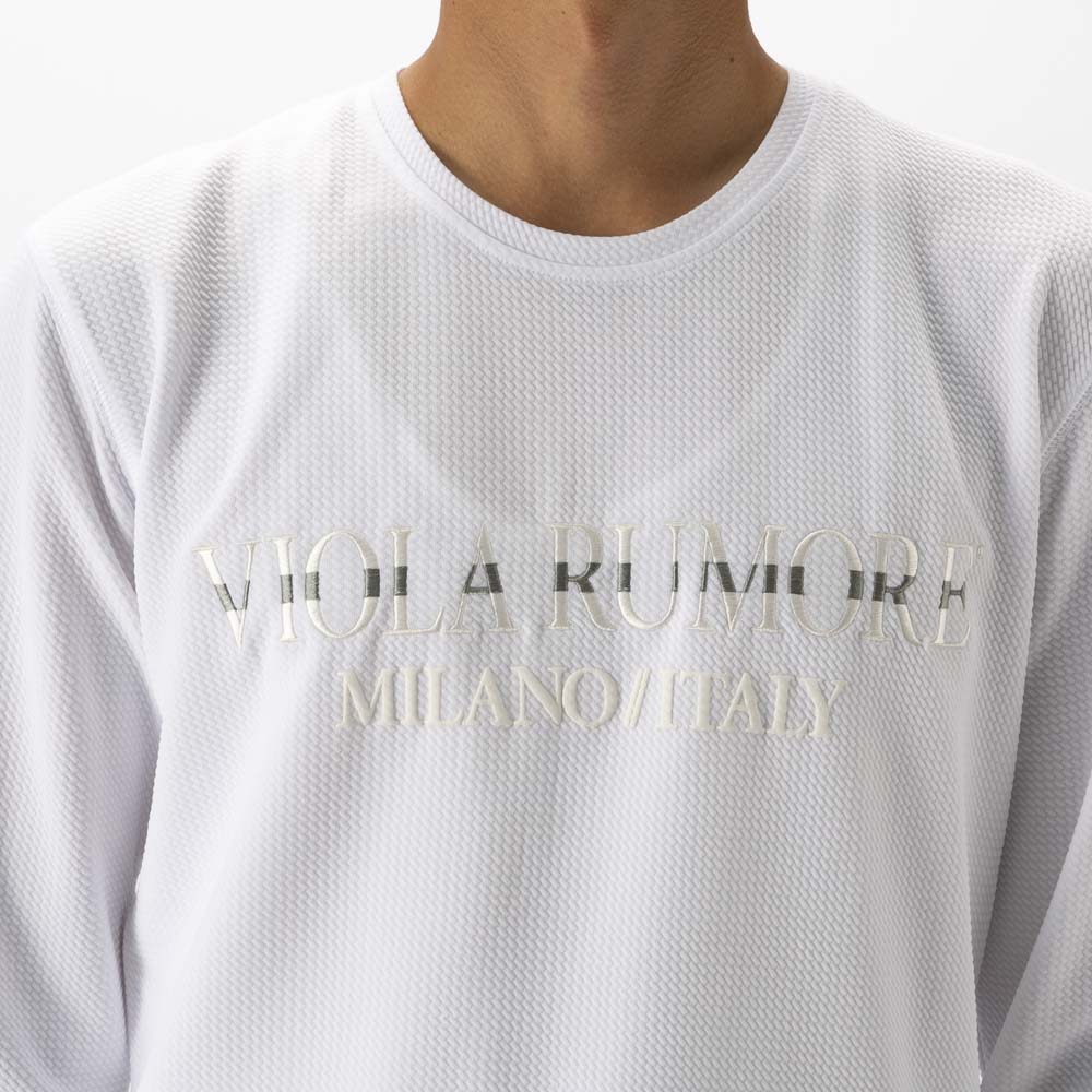 ヴィオラ VIOLA メンズトップス クルーネック 刺繍ロゴ 長袖Tシャツ Y62111【FITHOUSE ONLINE SHOP】
