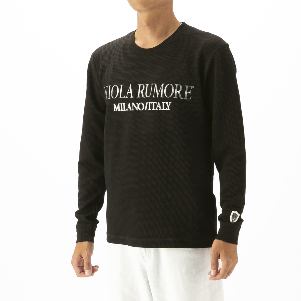 ヴィオラ VIOLA メンズトップス クルーネック 刺繍ロゴ 長袖Tシャツ Y62111【FITHOUSE ONLINE SHOP】