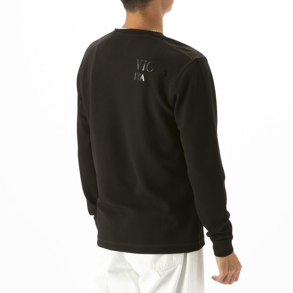 ヴィオラ VIOLA メンズトップス クルーネック 刺繍ロゴ 長袖Tシャツ Y62111【FITHOUSE ONLINE SHOP】