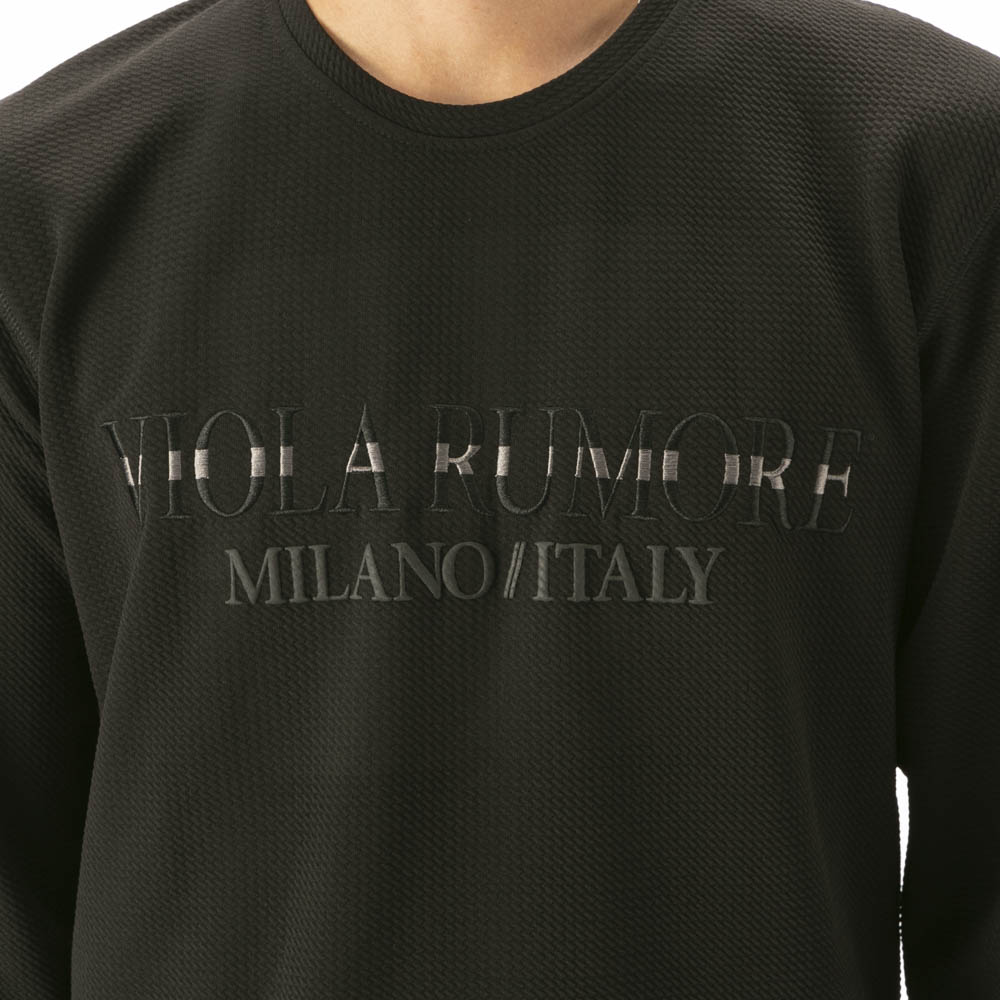 ヴィオラ VIOLA メンズトップス クルーネック 刺繍ロゴ 長袖Tシャツ Y62111【FITHOUSE ONLINE SHOP】
