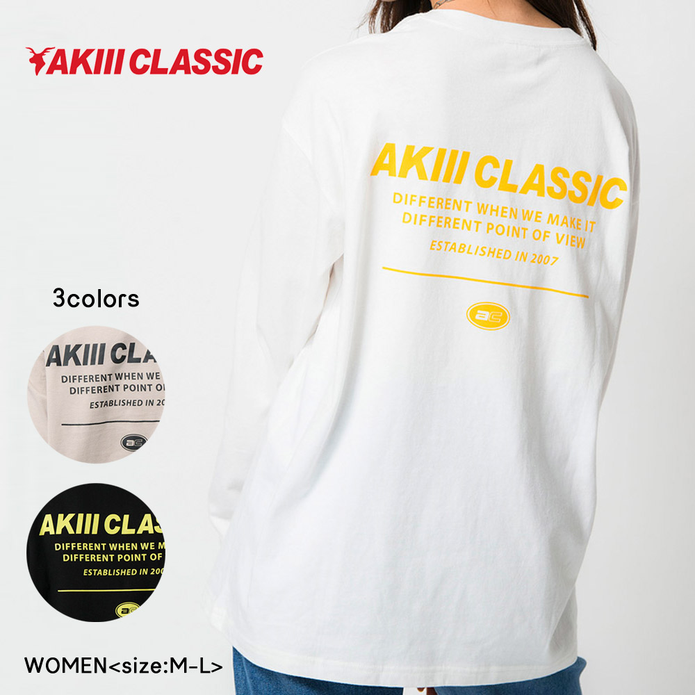アキクラシック AKIIICLASSIC レディーストップス BACKロゴ ロンT SAK-3109【FITHOUSE ONLINE SHOP】