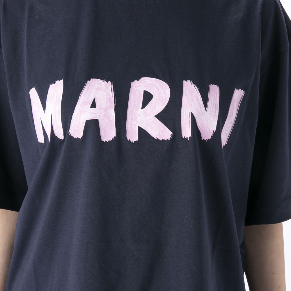 マルニ MARNI レディーストップス レタリングプリント オーバーサイズTシャツ THJET49EPH【FITHOUSE ONLINE SHOP】