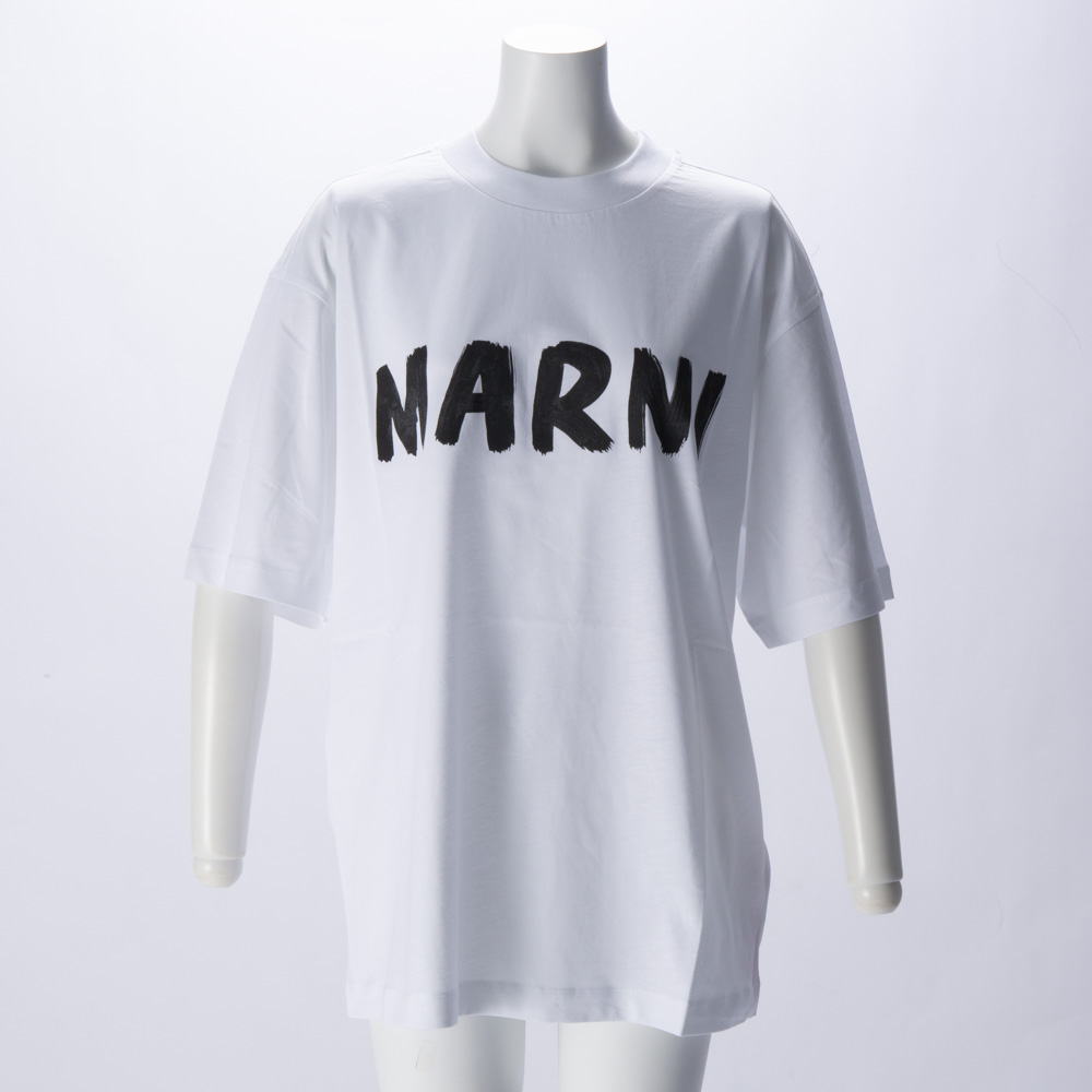 マルニ MARNI レディーストップス レタリングプリント オーバーサイズTシャツ THJET49EPH【FITHOUSE ONLINE SHOP】