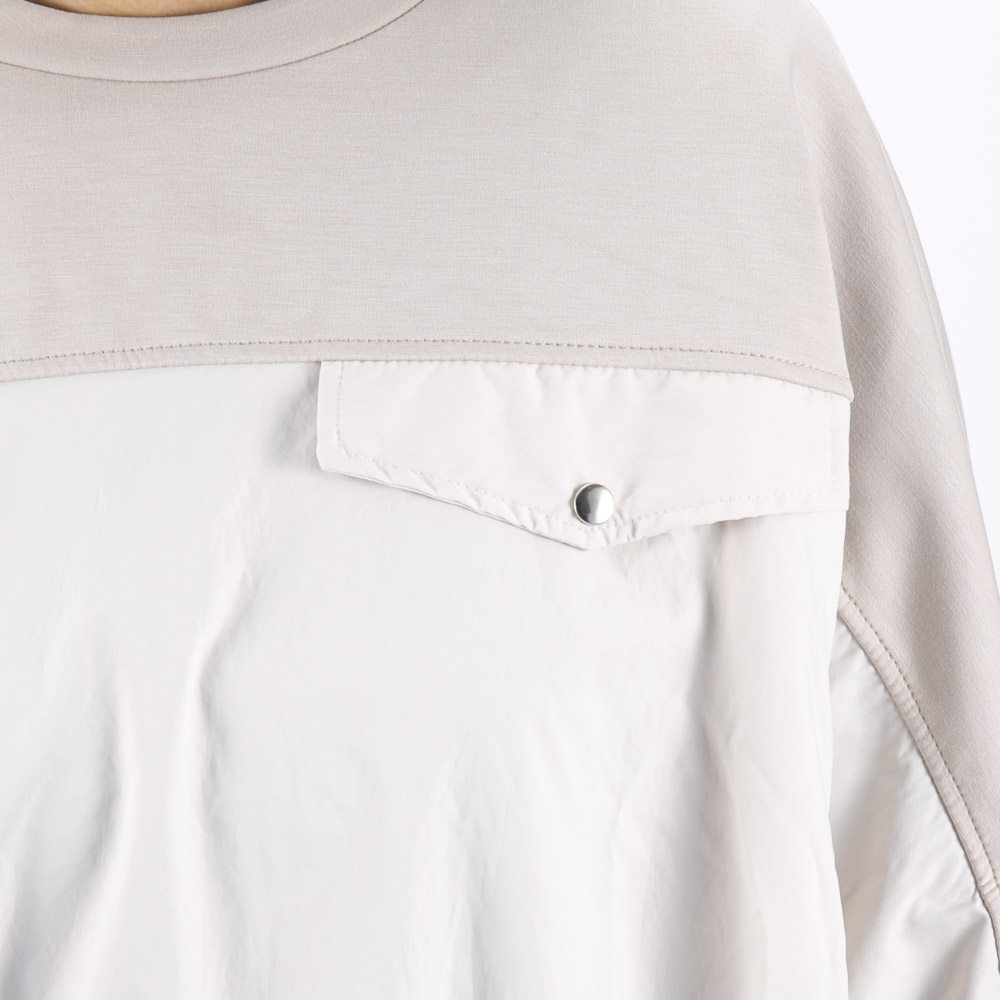 バントロア vingtrois レディーストップス 異素材切り替えドルマンプルオーバー 980-22110【FITHOUSE ONLINE SHOP】