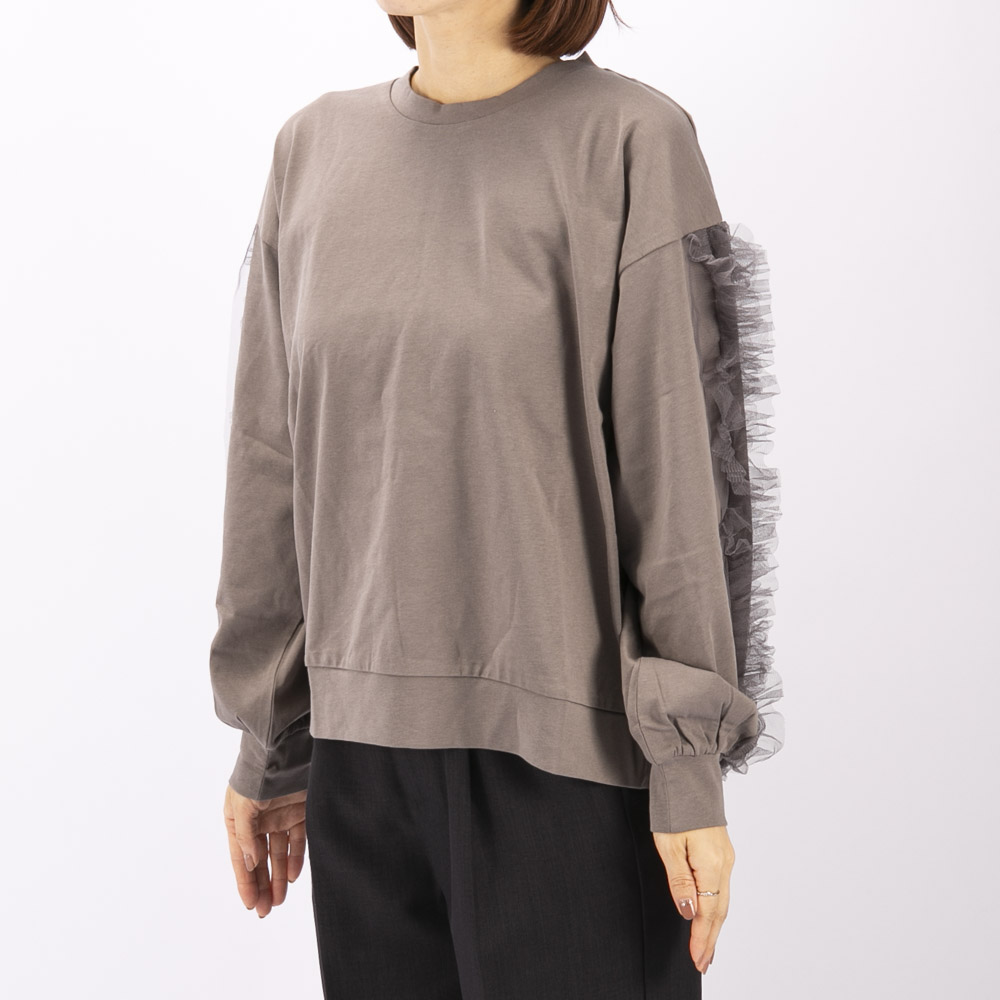 バントロア vingtrois レディーストップス 袖フリル チュールカットソー (08) 980-22102【FITHOUSE ONLINE SHOP】