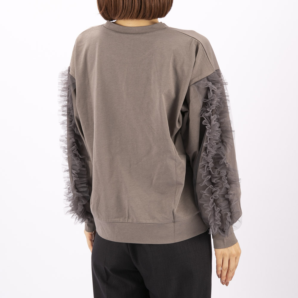 バントロア vingtrois レディーストップス 袖フリル チュールカットソー (08) 980-22102【FITHOUSE ONLINE SHOP】