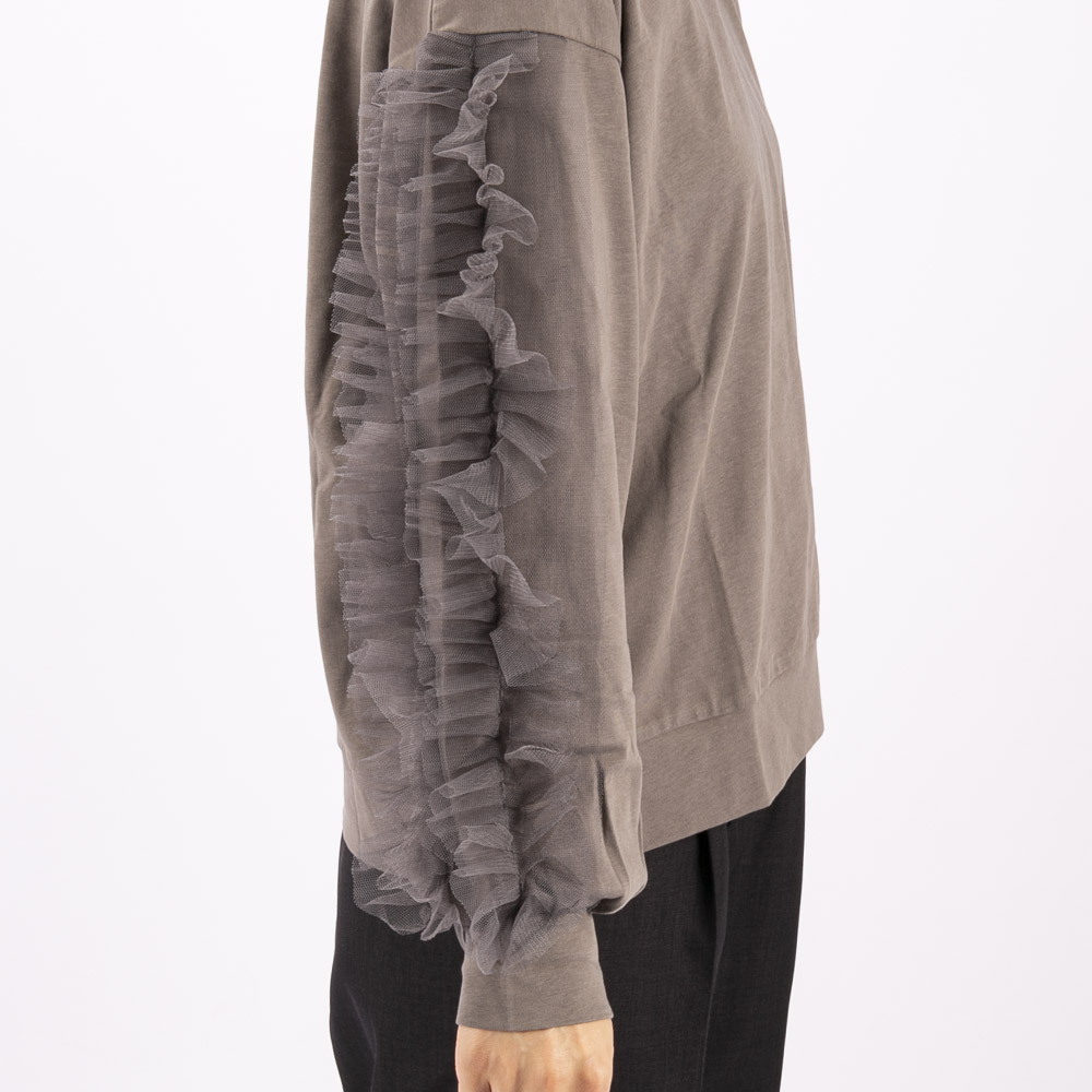 バントロア vingtrois レディーストップス 袖フリル チュールカットソー (08) 980-22102【FITHOUSE ONLINE SHOP】