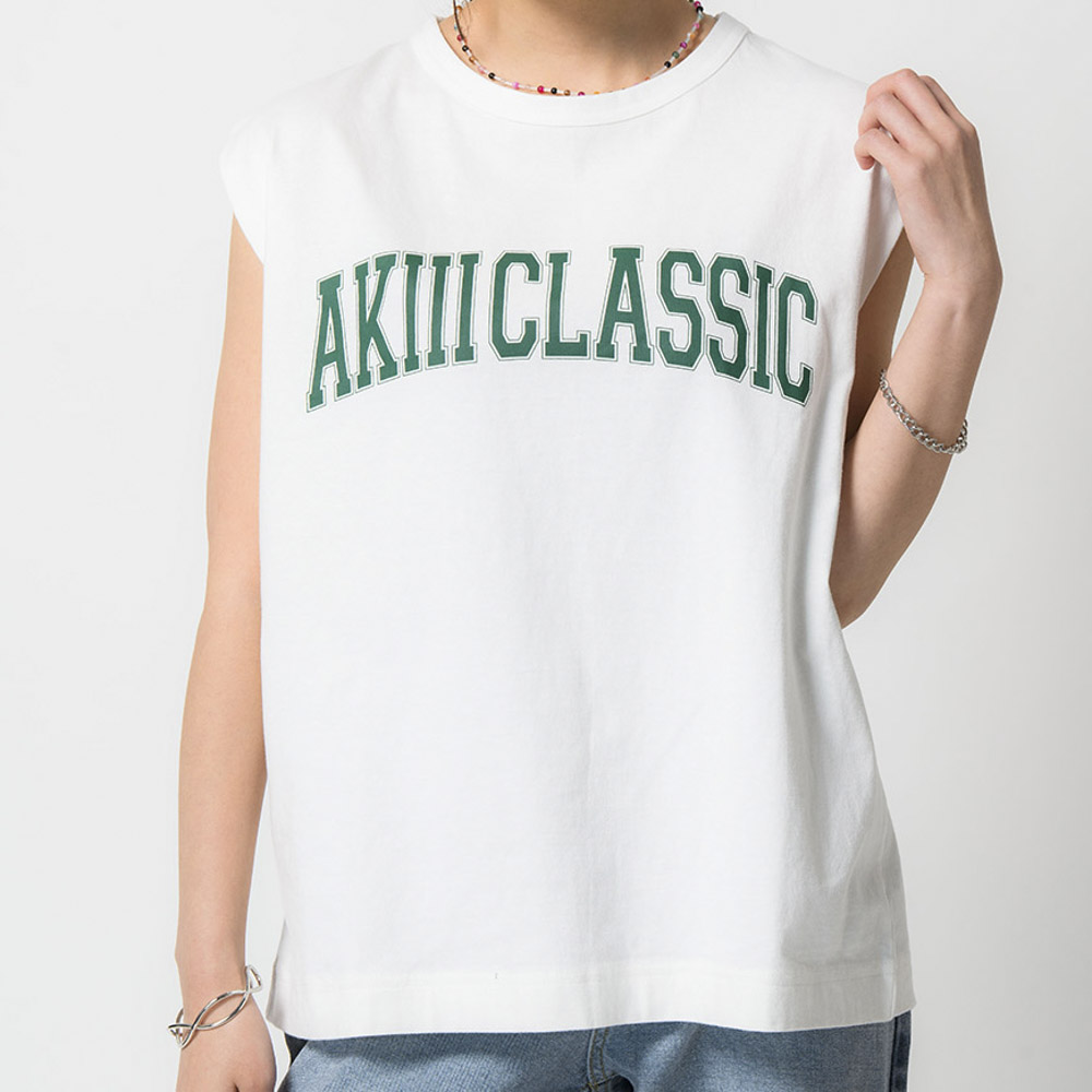 アキクラシック AKIIICLASSIC レディーストップス ロゴ ノースリーブTシャツ SAK-3107【FITHOUSE ONLINE SHOP】