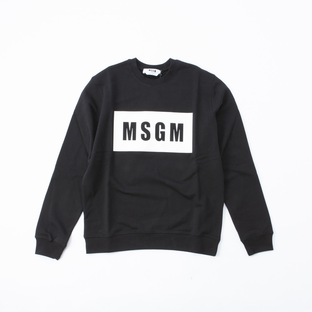 エムエスジーエム MSGM メンズトップス 四角ロゴ 丸首 スウエット 2000MM523 200000【FITHOUSE ONLINE SHOP】