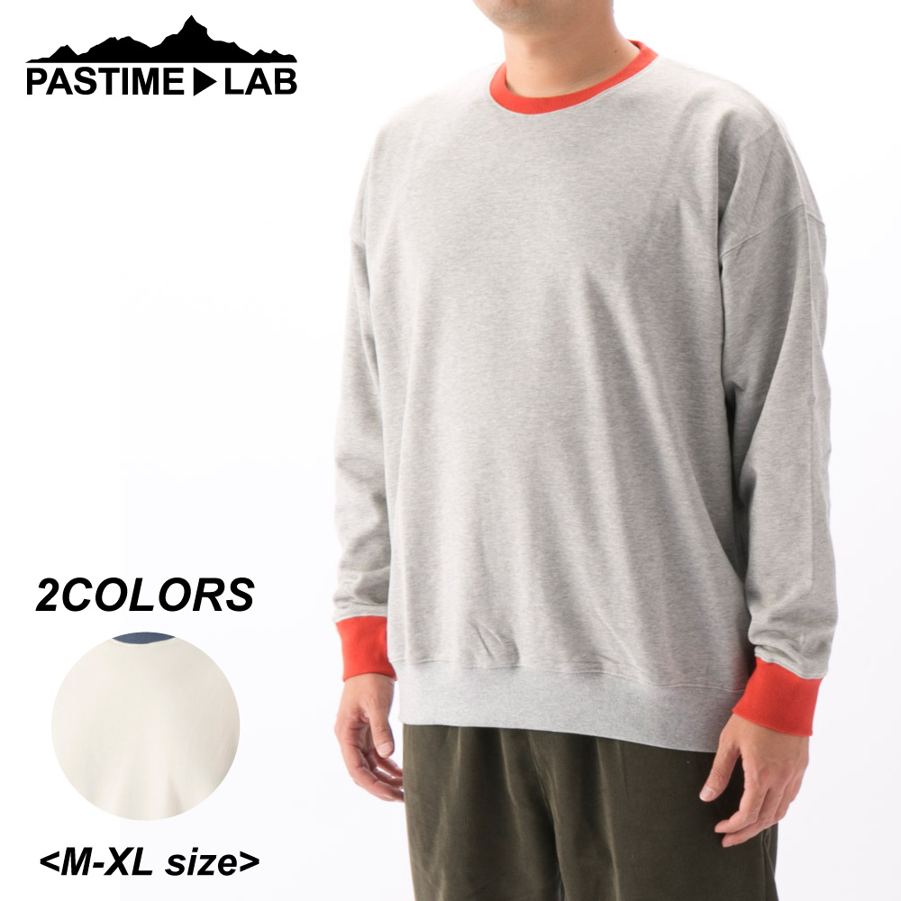 パスタイムラボ PASTIME▶LAB メンズトップス リブ配色クルー PTL-1-0084【FITHOUSE ONLINE SHOP】