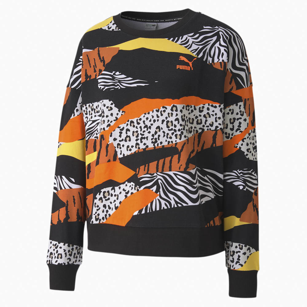 プーマ PUMA レディーストップス Classics Graphics AOP Crew Sweat 599172【FITHOUSE ONLINE  SHOP】 | フィットハウス公式オンラインショップ | FIT HOUSE ONLINE SHOP