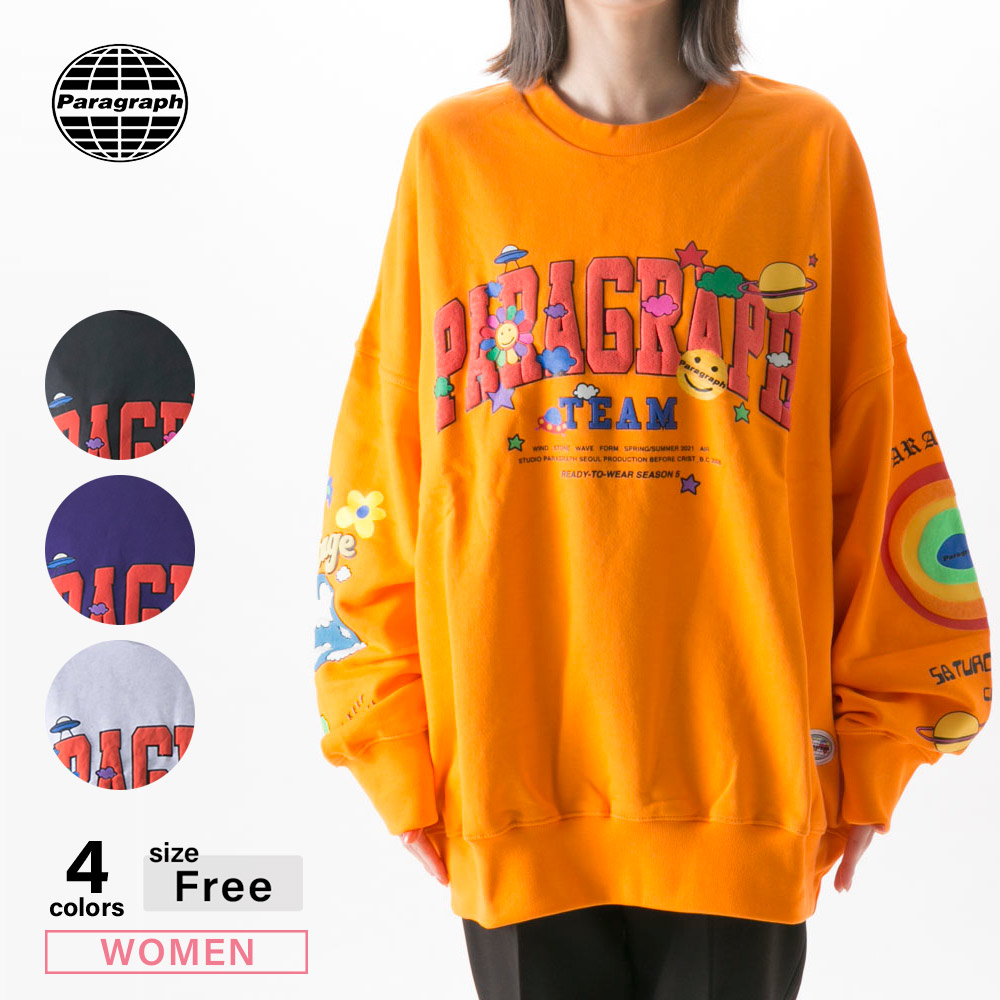 爆買いセール パラグラフ paragraph スウェット トレーナー なえなの着用 24M3i-m49058308143