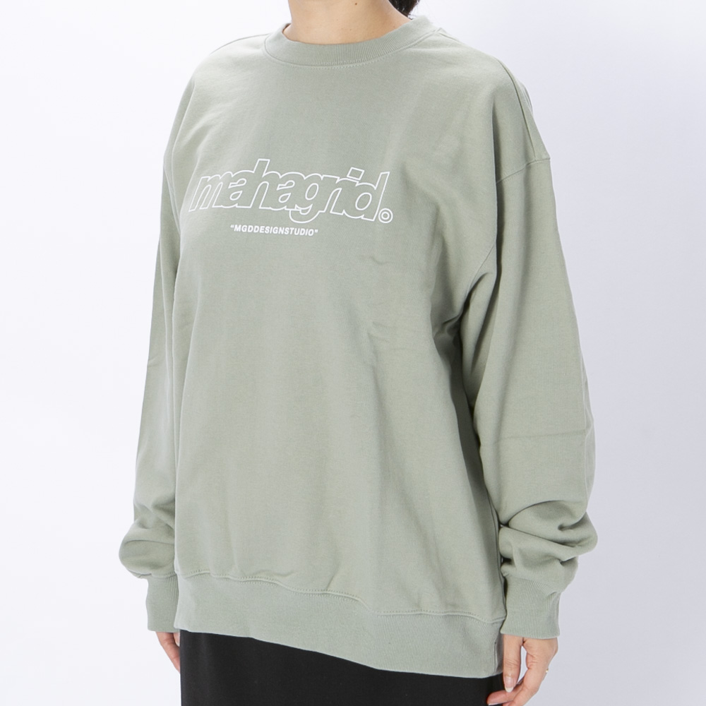 マハグリッド mahagrid レディーストップス THIRD LOGO CREWNECK MG2BSMM481A【FITHOUSE ONLINE SHOP】