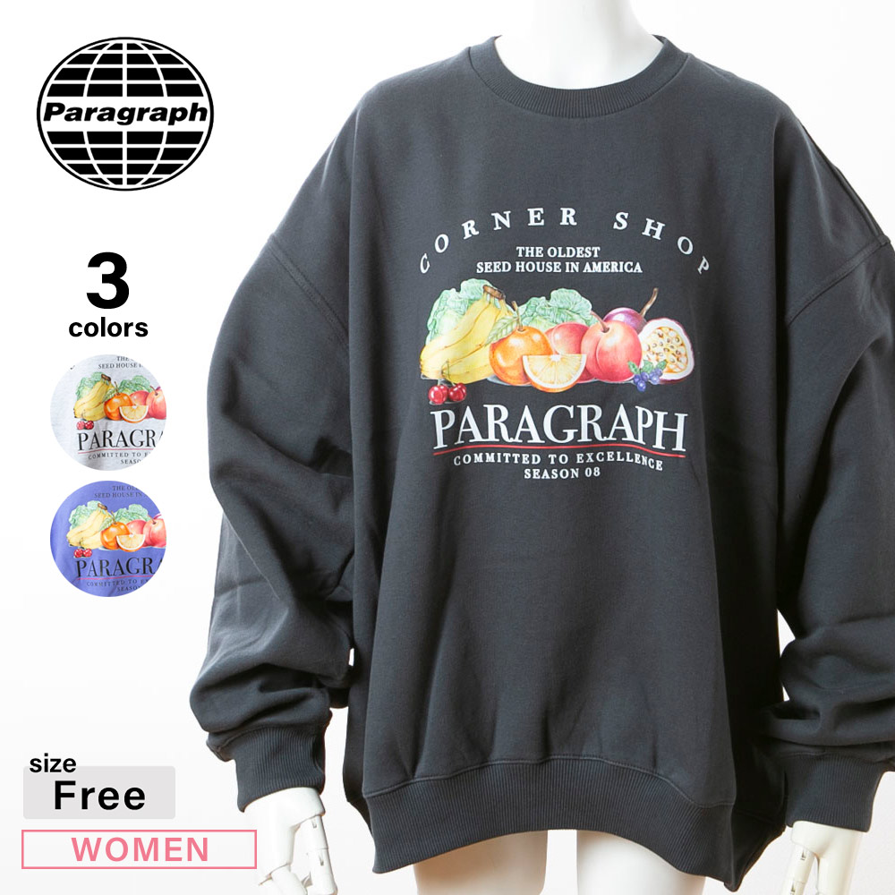 パラグラフ PARAGRAPH レディーストップス 裏起毛 クルースウェット 28【FITHOUSE ONLINE SHOP】