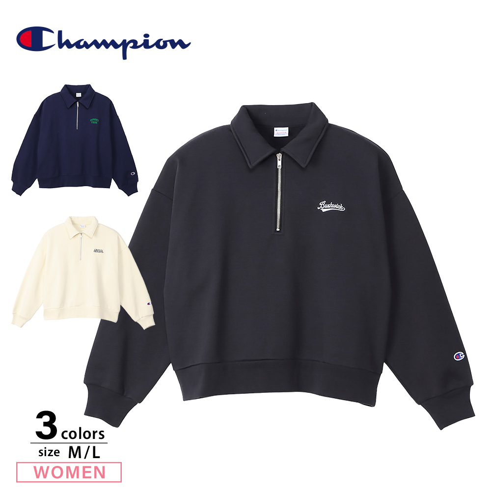 チャンピオン champion レディーストップス HALF ZIP SWEATSHIRT CW-Y012【FITHOUSE ONLINE SHOP】