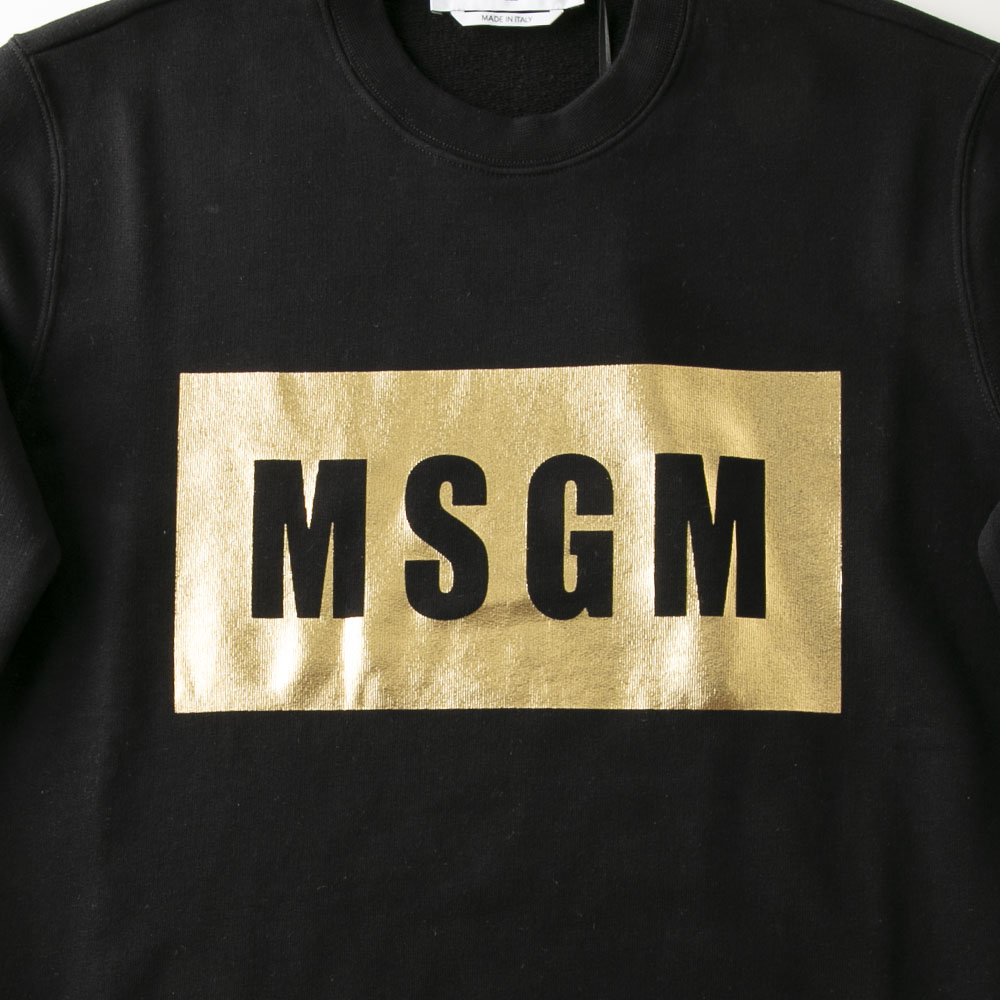 エムエスジーエム MSGM レディーストップス 箔プリント クルーネック スウェット 3141MDM523M 217799【FITHOUSE ONLINE SHOP】