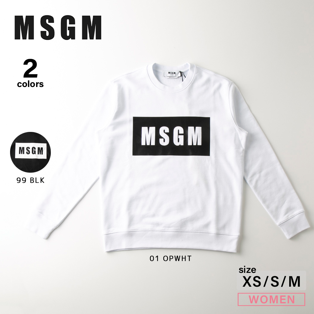 エムエスジーエム MSGM レディーストップス クルーネック スウェット 2000MDM523 200000【FITHOUSE ONLINE SHOP】