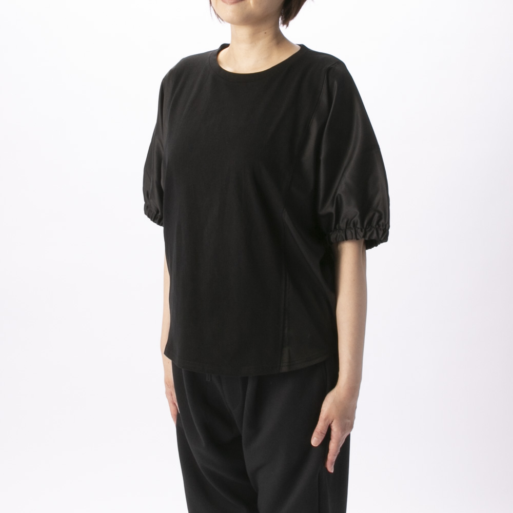 バントロア vingtrois レディーストップス ドルマン袖異素材Tシャツ 980-23147【FITHOUSE ONLINE SHOP】