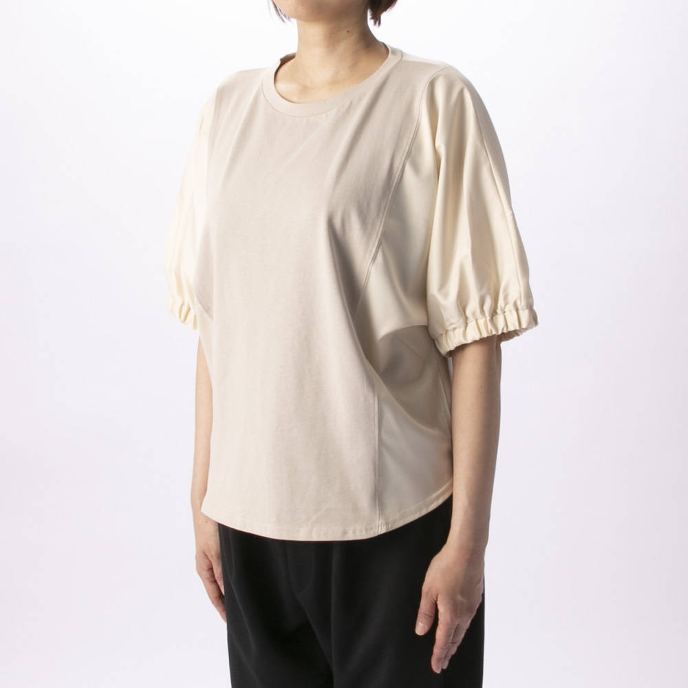 バントロア vingtrois レディーストップス ドルマン袖異素材Tシャツ 980-23147【FITHOUSE ONLINE SHOP】