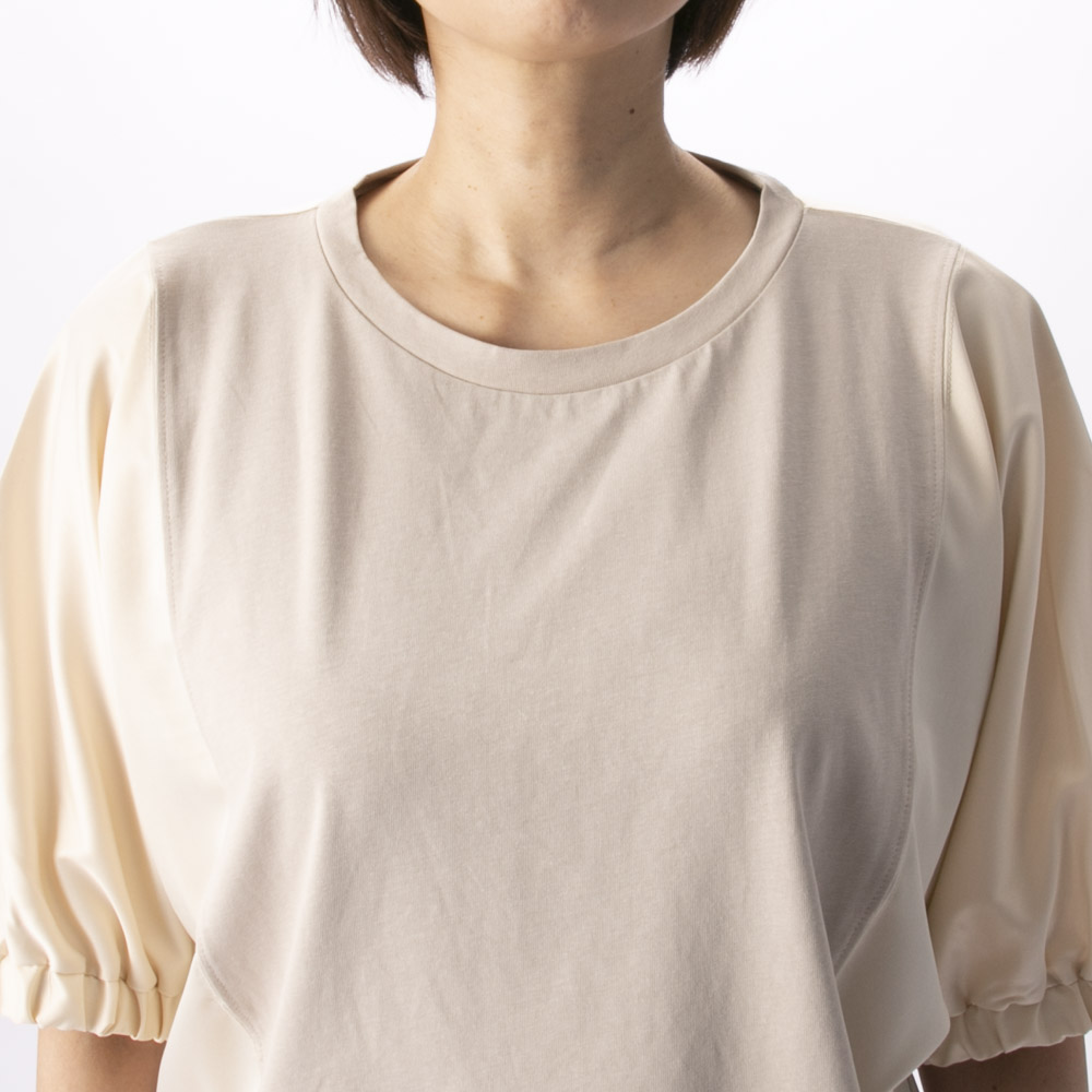 バントロア vingtrois レディーストップス ドルマン袖異素材Tシャツ 980-23147【FITHOUSE ONLINE SHOP】