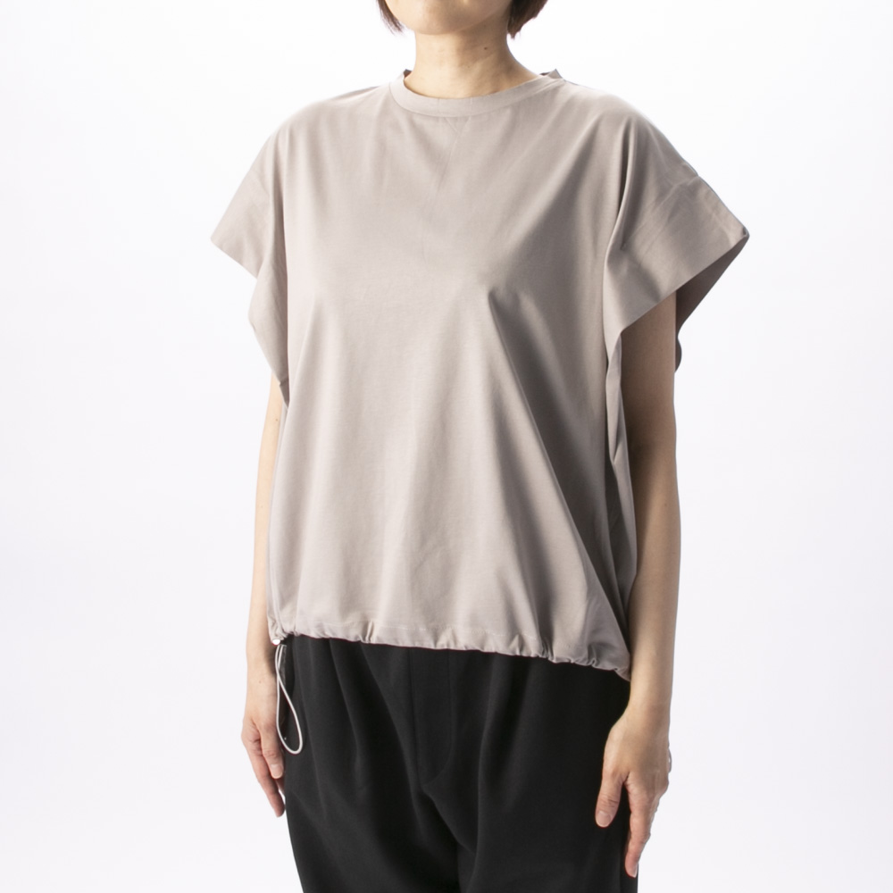 バントロア vingtrois レディーストップス ドライタッチコットン 折り返しスリーブプルオーバー 980-23123【FITHOUSE ONLINE SHOP】