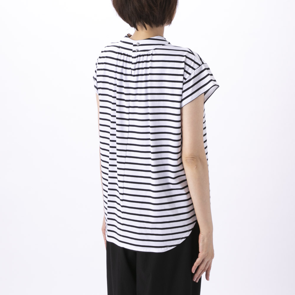 ノアジェ NOA-GE レディーストップス シルケット天竺ボーダーTシャツ 121-5317-9811/02【FITHOUSE ONLINE SHOP】