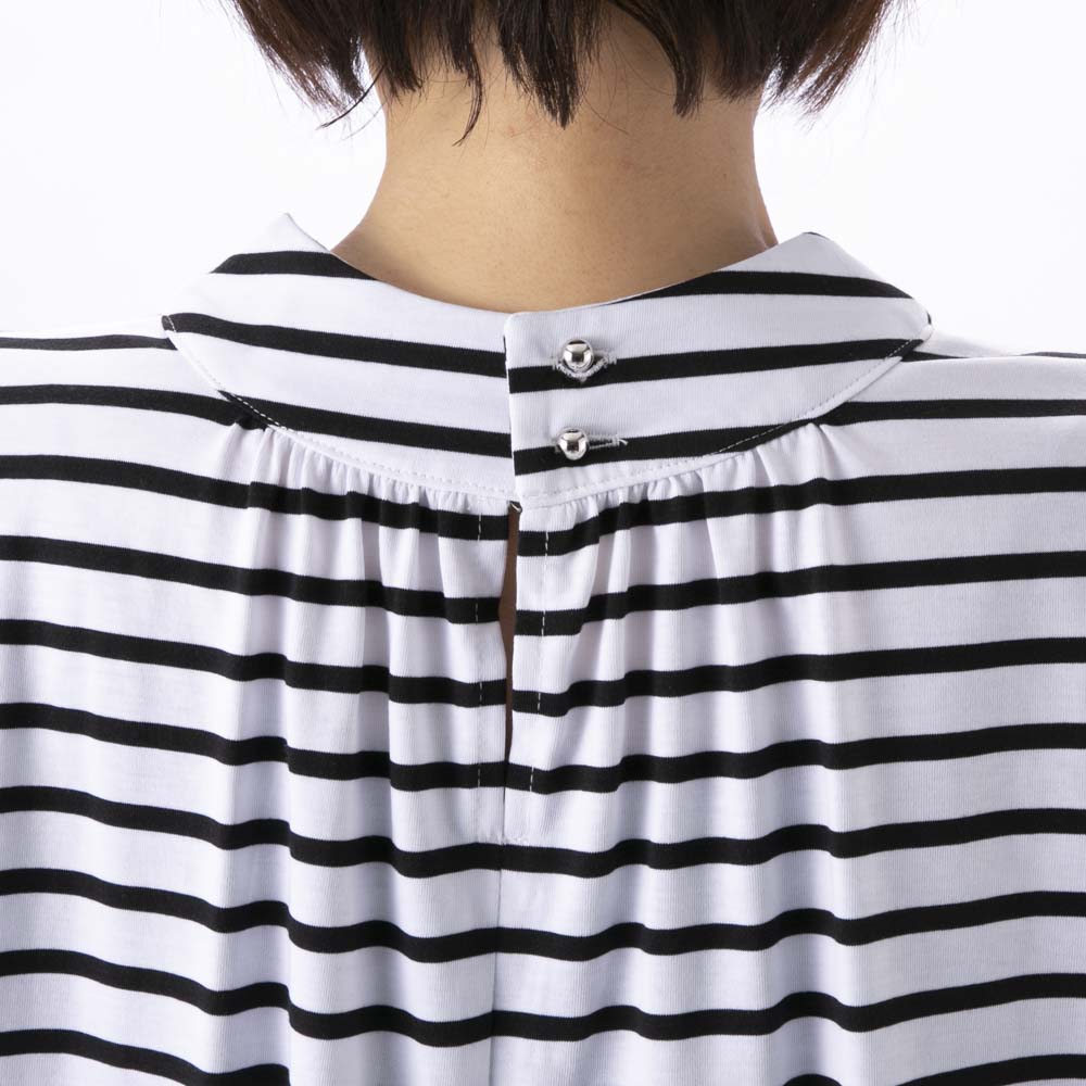 ノアジェ NOA-GE レディーストップス シルケット天竺ボーダーTシャツ 121-5317-9811/02【FITHOUSE ONLINE SHOP】