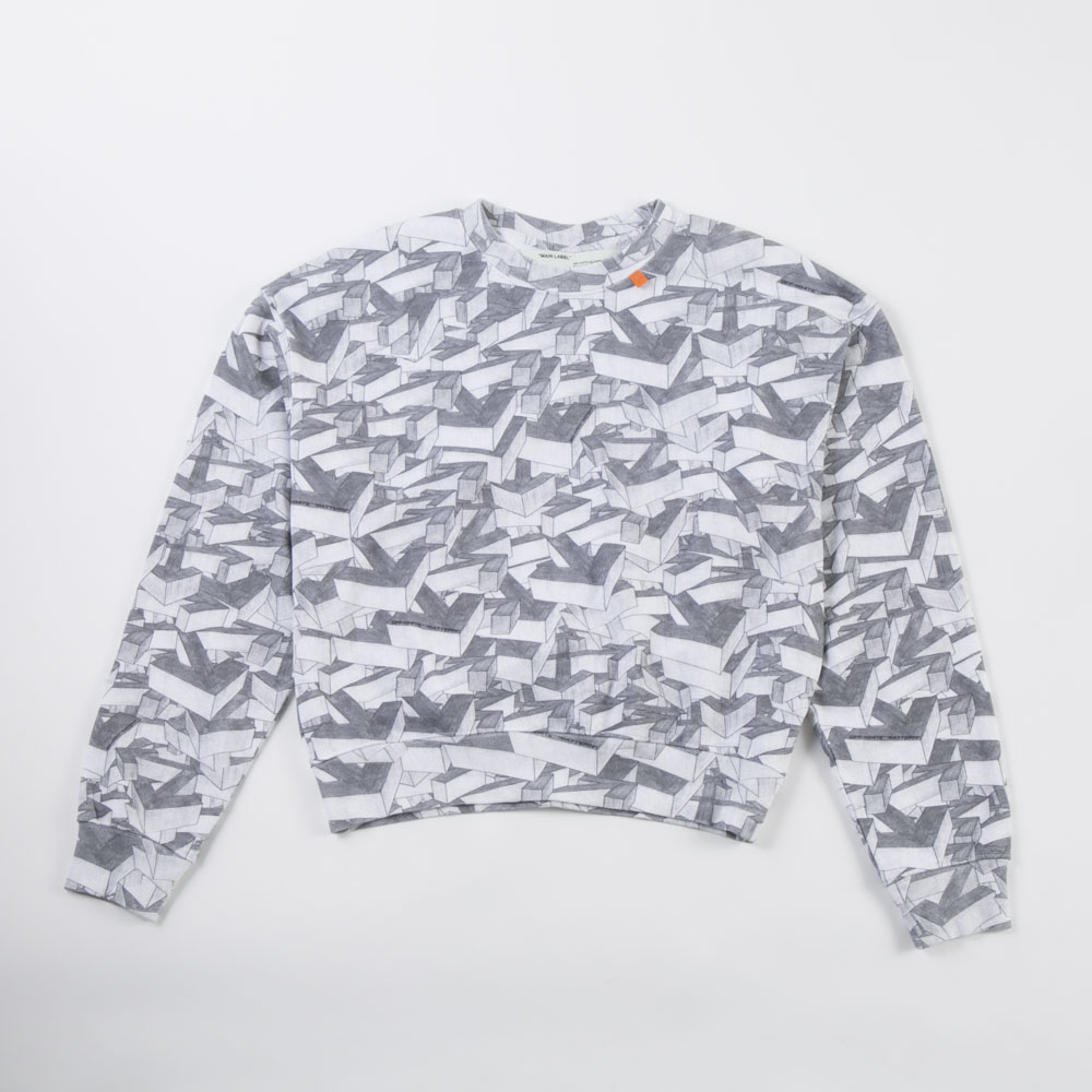 オフホワイト OFF WHITE メンズトップス ARROWS PATTERN OVER CREWNECK ALL OVER OMBA035E30033【FITHOUSE ONLINE SHOP】