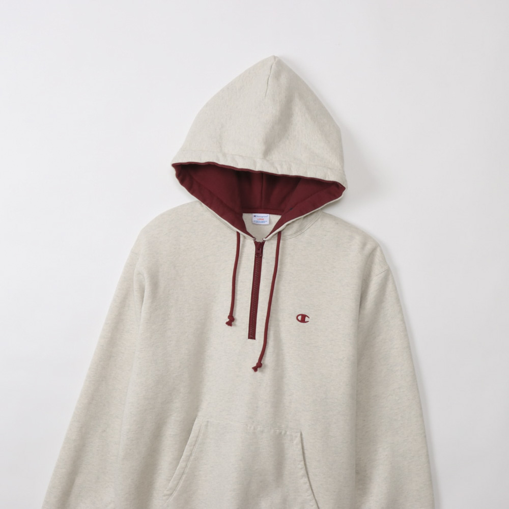 チャンピオン champion メンズトップス HOODED HALF ZIP SWEATSHIRT C3-Y103【FITHOUSE ONLINE SHOP】