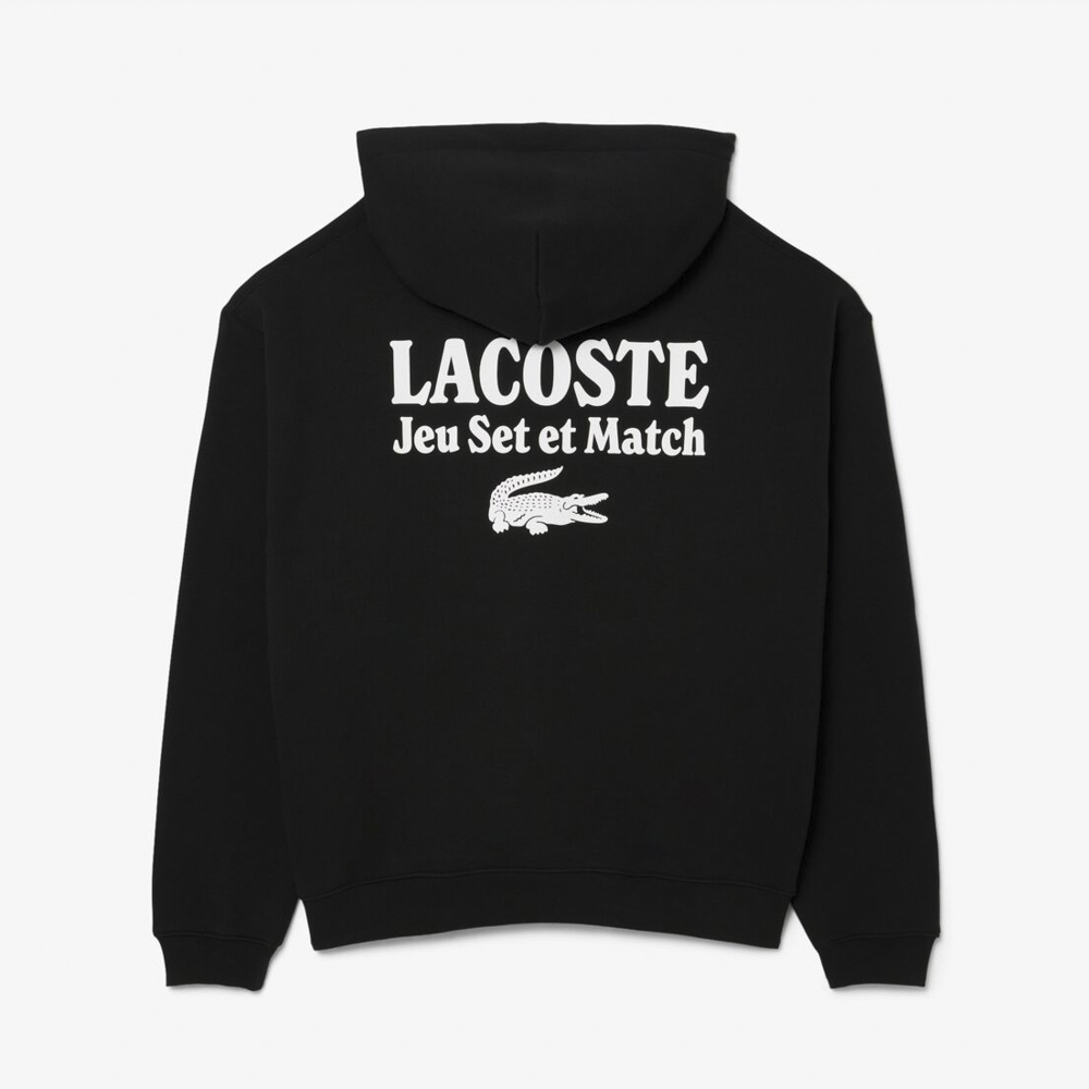 ラコステ LACOSTE Jeu Set et Match バックプリント スウェット フーディー SH5947-99【FITHOUSE ONLINE SHOP】