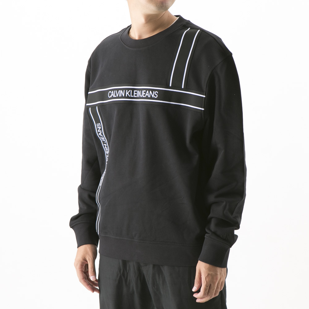 カルバンクラインジーンズ Calvin Klein Jeans メンズトップス Logo Tape Fashion Crew Neck J30j Fithouse Online Shop フィットハウス公式オンラインショップ Fit House Online Shop