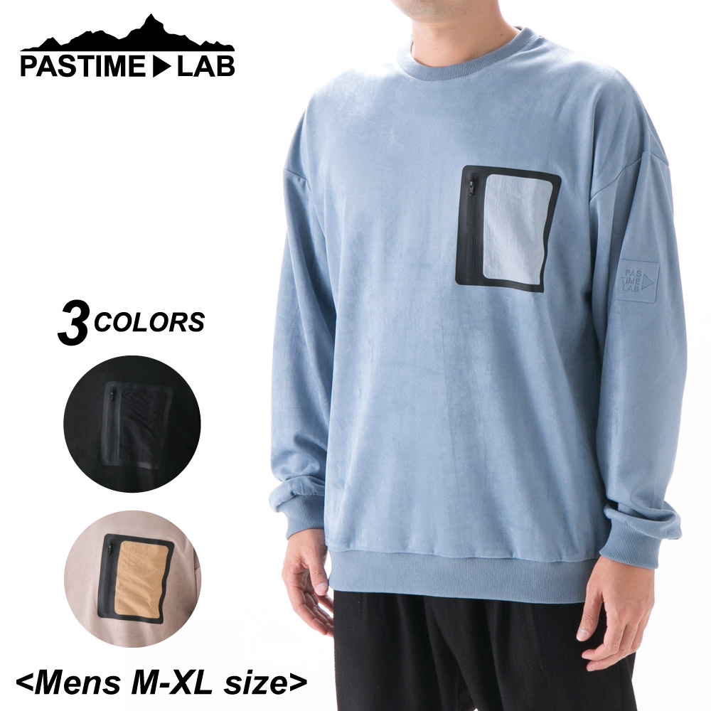 パスタイムラボ PASTIME▶LAB メンズトップス 胸ポケ袖ボックスロゴクルー PTL-1-0074【FITHOUSE ONLINE SHOP】