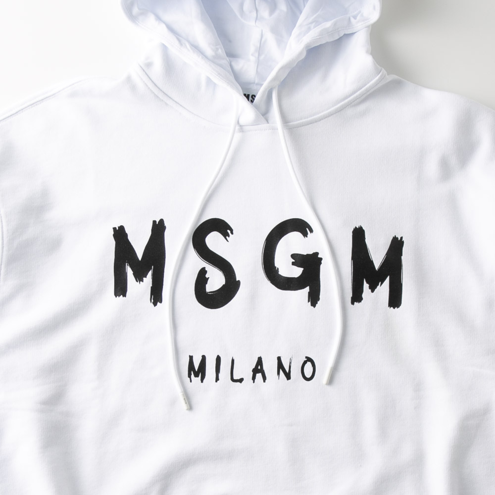 新品 MSGM ブラッシュロゴ パーカー レディースXSサイズ