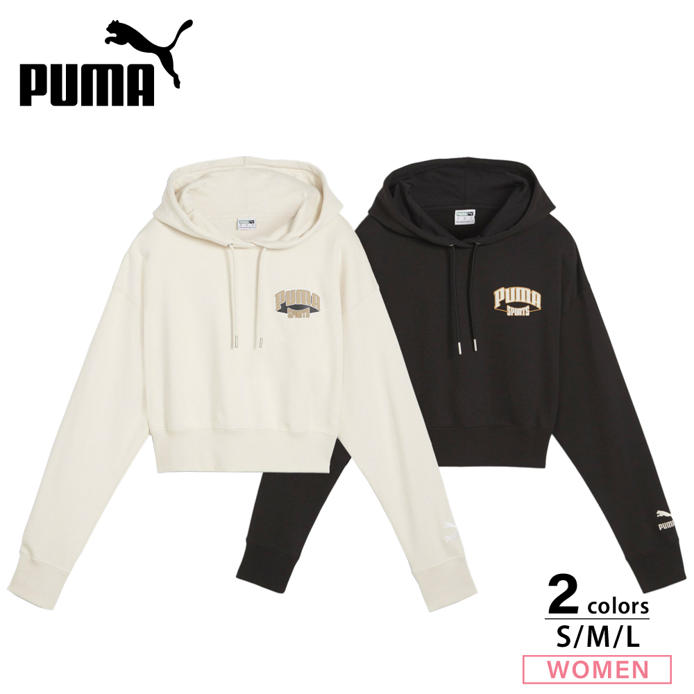 プーマ PUMA レディーストップス TEAM レディース クロップドパーカー 624346【FITHOUSE ONLINE SHOP】