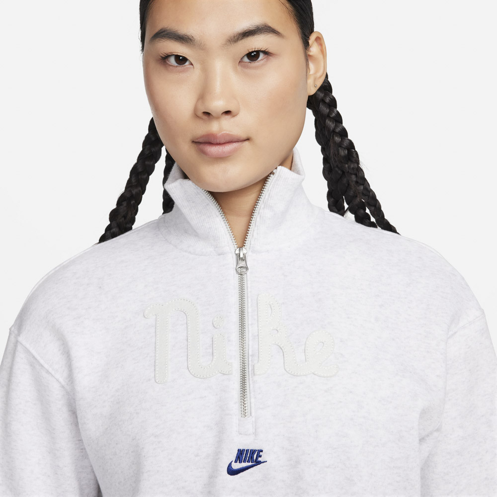 ナイキ NIKE レディーストップス オーバーサイズド 1/2ジップ クロップ