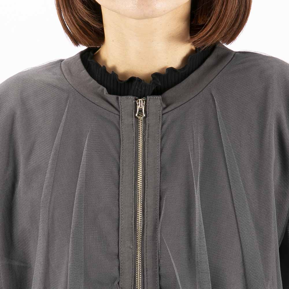 バントロア vingtrois レディースアウター ショート丈 チュールレイヤード JK (08) 980-22111【FITHOUSE ONLINE SHOP】