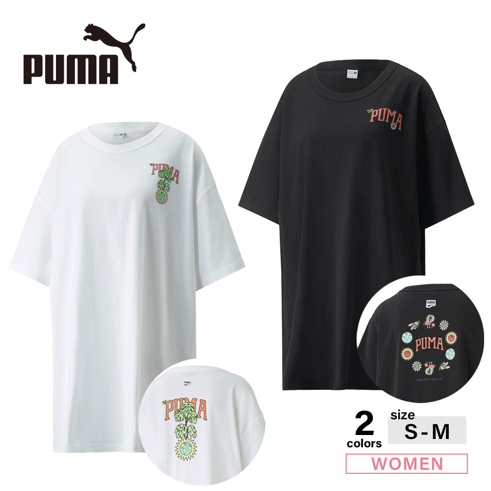 プーマ PUMA ワンピース DOWNTOWN ｸﾞﾗﾌｨｯｸ Tｼｬﾂ ﾄﾞﾚｽ 533591【FITHOUSE ONLINE SHOP】