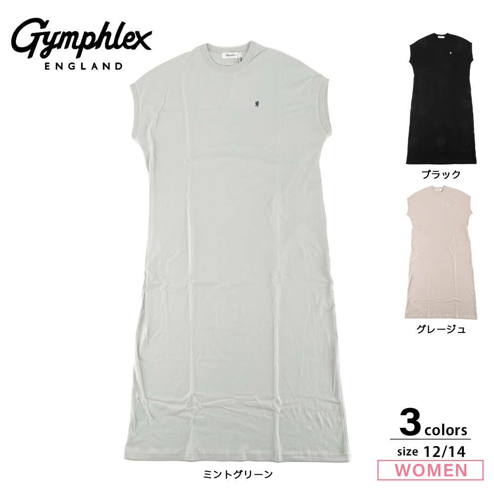 ジムフレックス Gymphlex ワンピース CREW NECK SLEEVELESS DRESS #GY-C0325 FLK【FITHOUSE ONLINE SHOP】