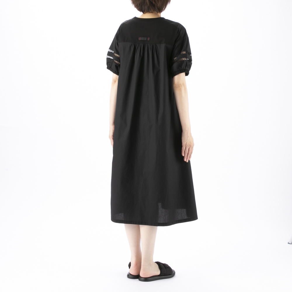 ノアジェ NOA-GE シルケット天竺×綿ブロード ワンピース 121-5317-6488/79【FITHOUSE ONLINE SHOP】