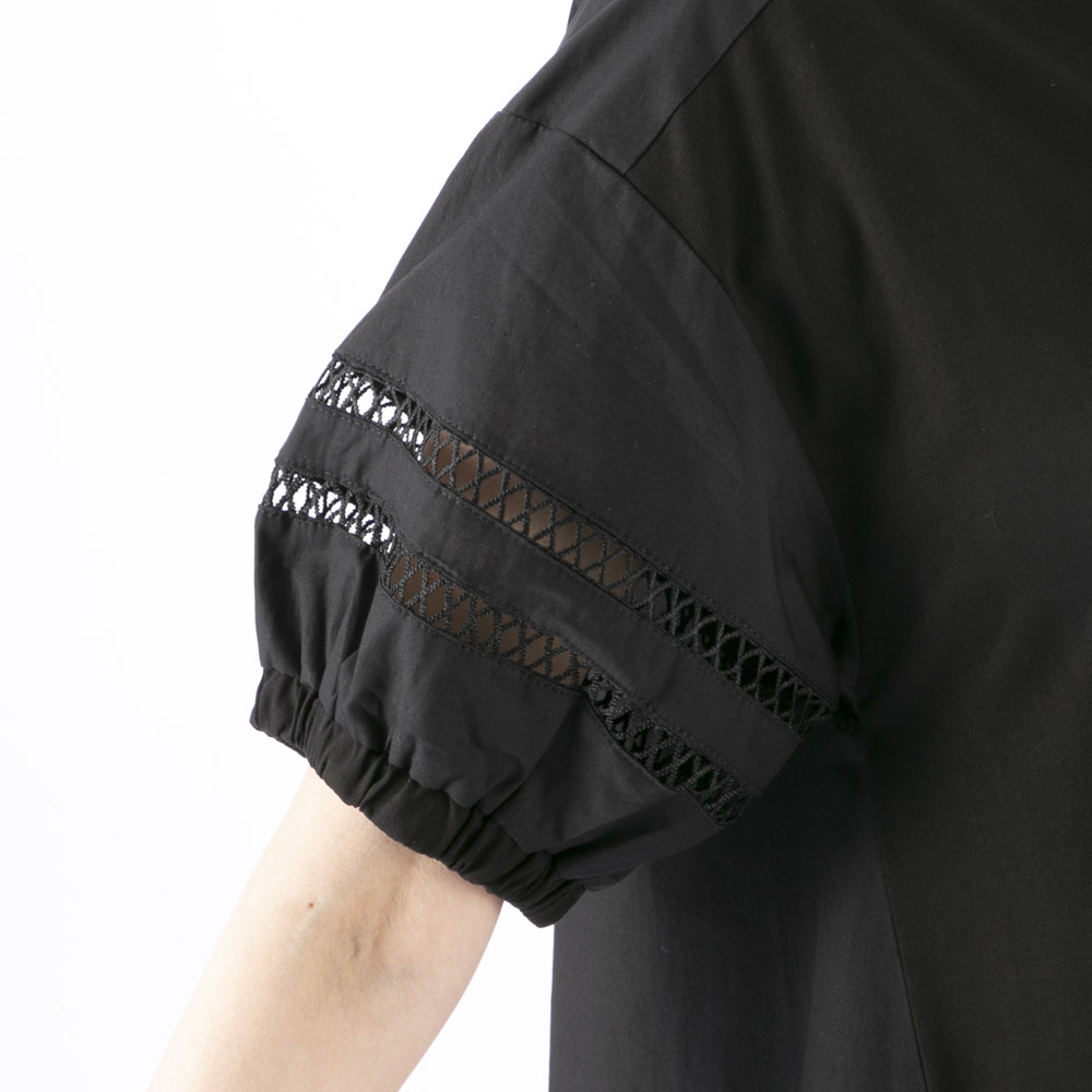 ノアジェ NOA-GE シルケット天竺×綿ブロード ワンピース 121-5317-6488/79【FITHOUSE ONLINE SHOP】
