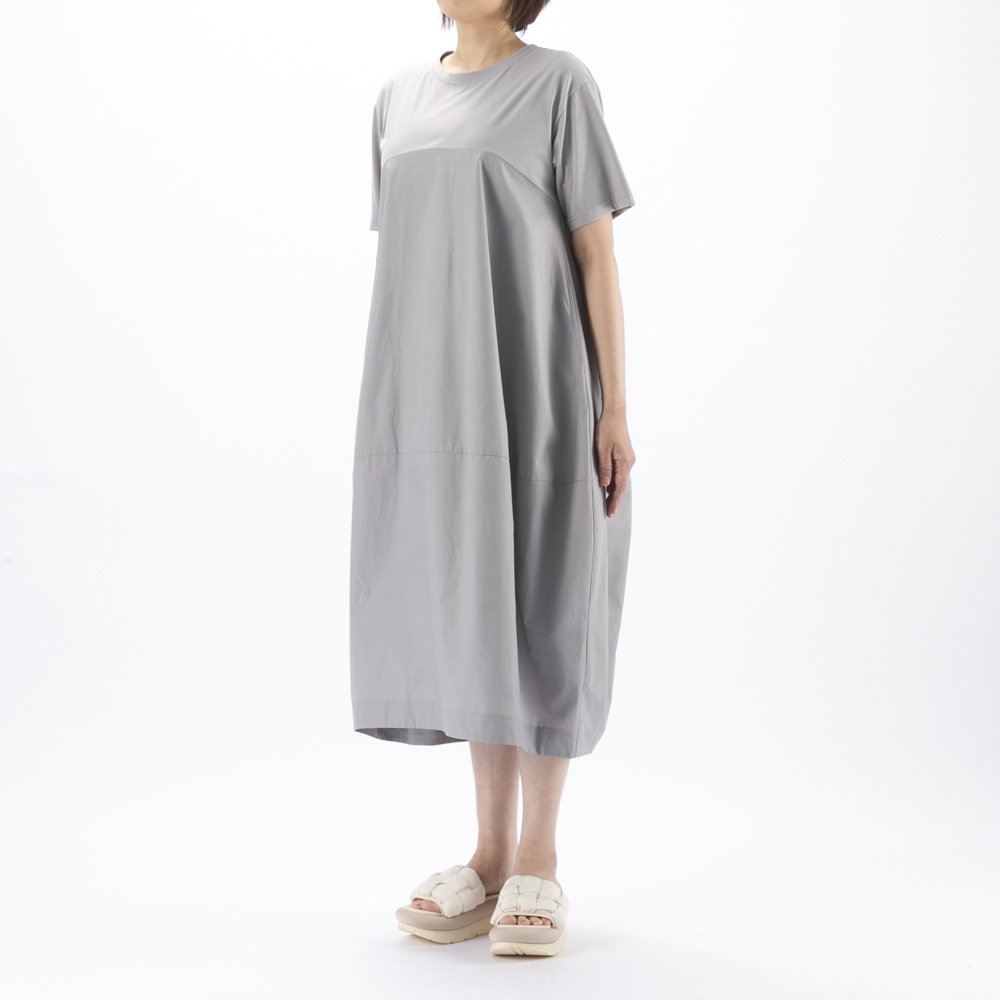 ノアジェ NOA-GE シルケット天竺×綿ブロード ワンピース 121-5317-6496/04【FITHOUSE ONLINE SHOP】