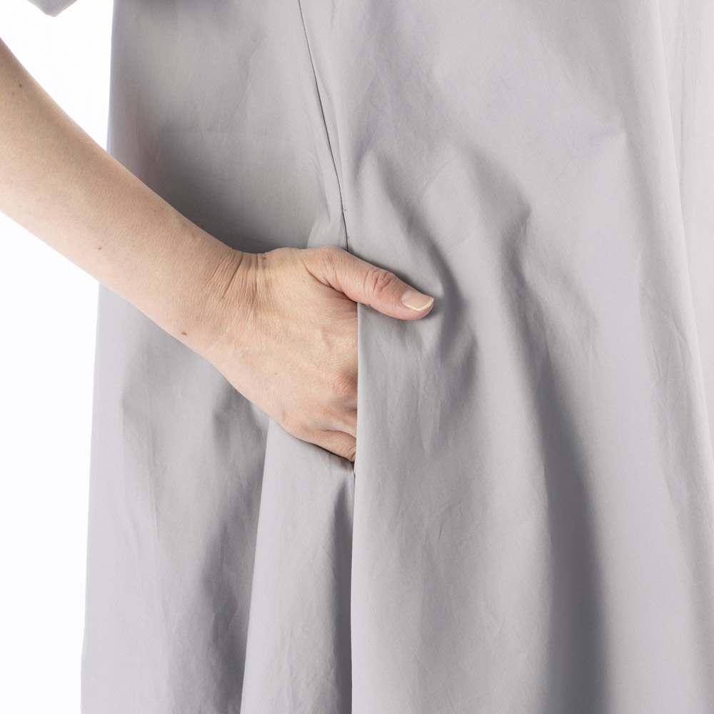 ノアジェ NOA-GE シルケット天竺×綿ブロード ワンピース 121-5317-6496/04【FITHOUSE ONLINE SHOP】