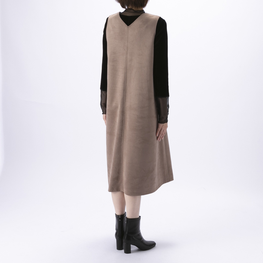 ノアジェ NOA-GE ストレッチ スエード ジャンパースカート 121-5551-6550/05【FITHOUSE ONLINE SHOP】