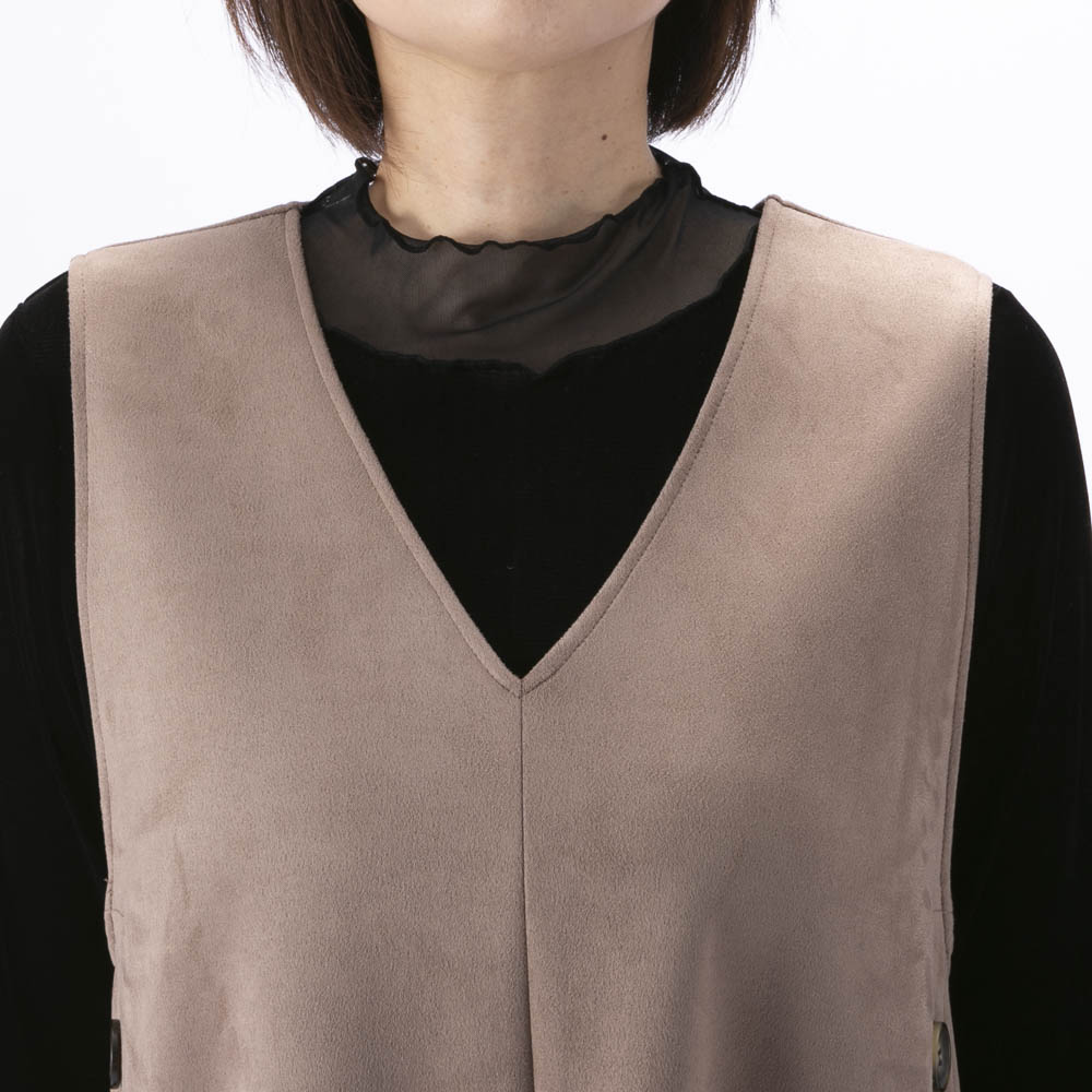 ノアジェ NOA-GE ストレッチ スエード ジャンパースカート 121-5551-6550/05【FITHOUSE ONLINE SHOP】