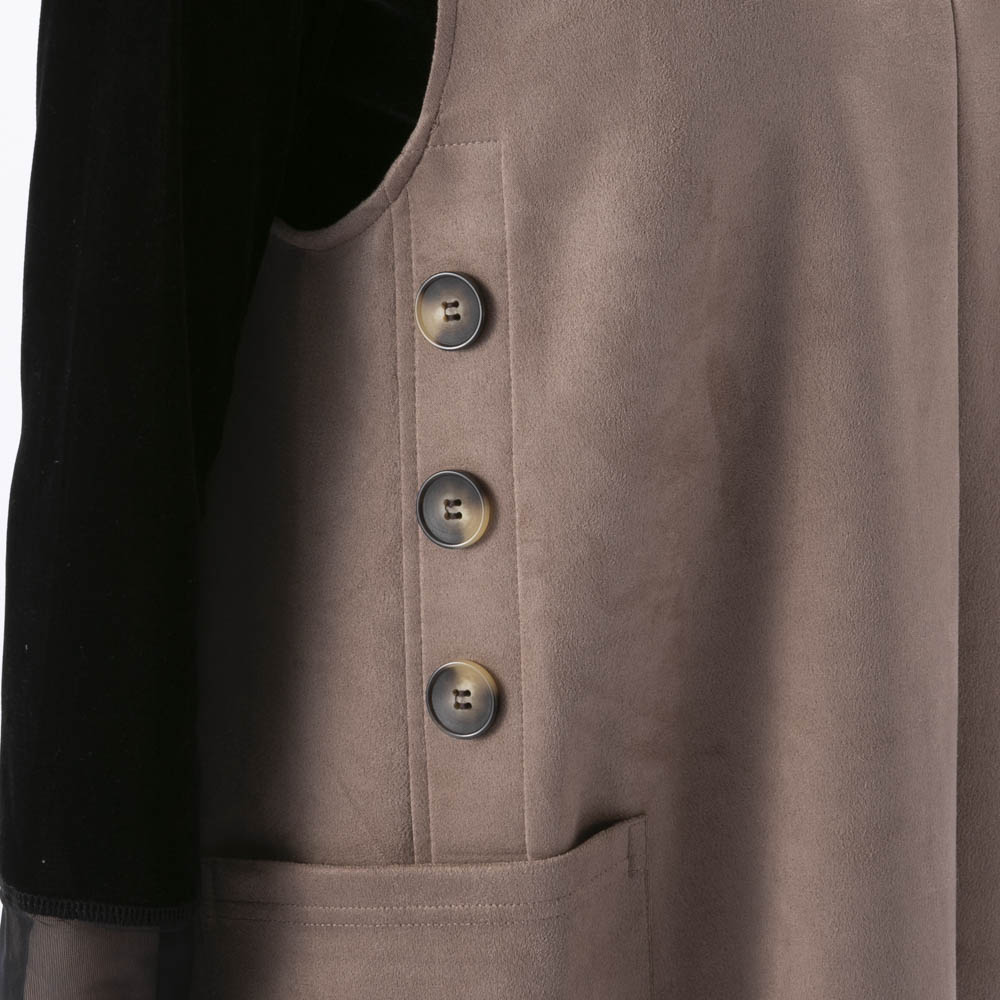 ノアジェ NOA-GE ストレッチ スエード ジャンパースカート 121-5551-6550/05【FITHOUSE ONLINE SHOP】