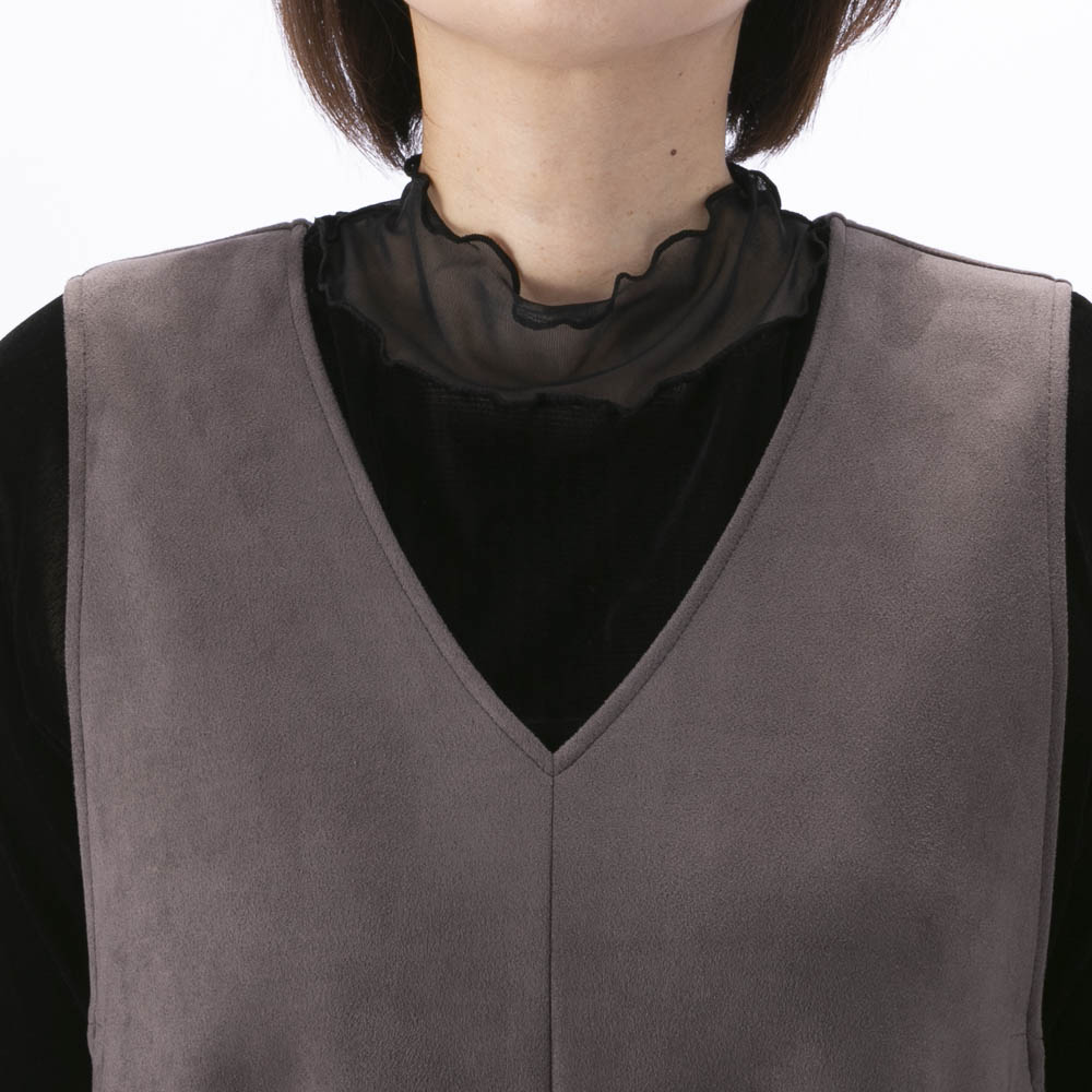 ノアジェ NOA-GE ストレッチ スエード ジャンパースカート 121-5551-6550/62【FITHOUSE ONLINE SHOP】