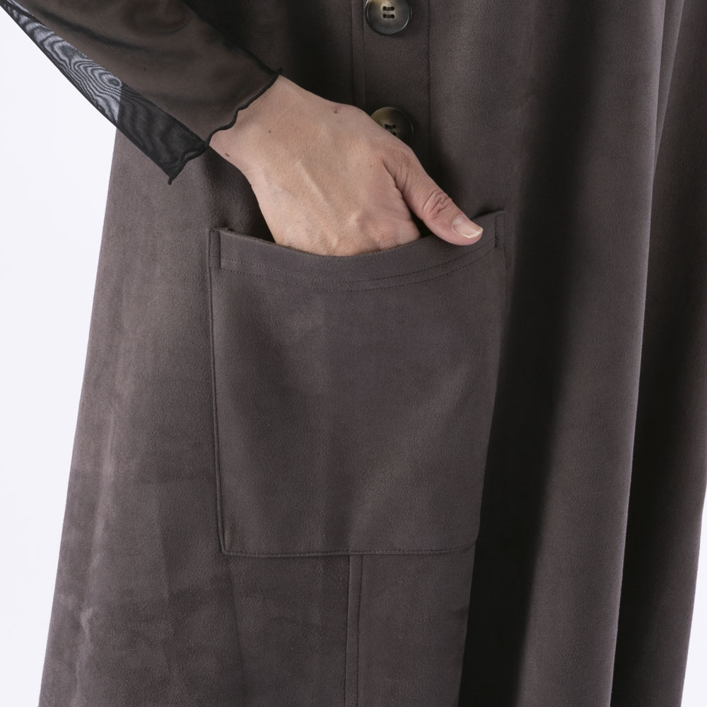 ノアジェ NOA-GE ストレッチ スエード ジャンパースカート 121-5551-6550/62【FITHOUSE ONLINE SHOP】