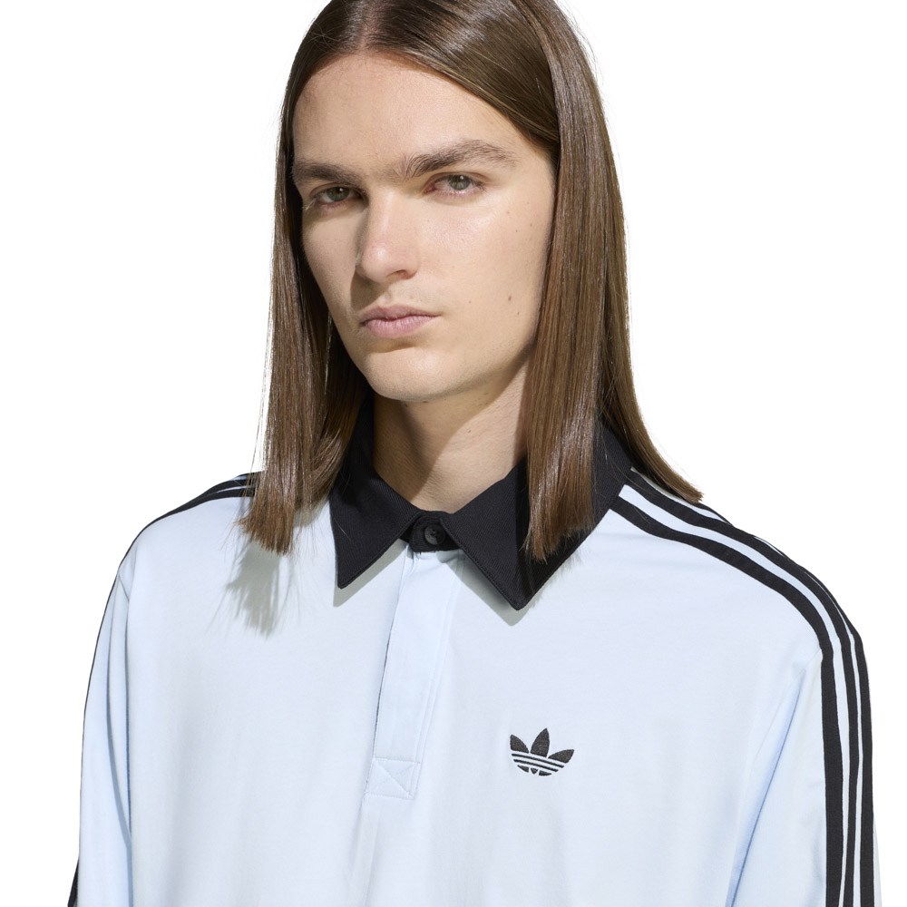 アディダスオリジナルス adidas originals メンズトップス スリーストライプス ラグビー 長袖 ポロ  KE2445【FITHOUSE ONLINE SHOP】