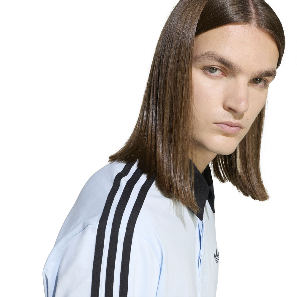 アディダスオリジナルス adidas originals メンズトップス スリーストライプス ラグビー 長袖 ポロ  KE2445【FITHOUSE ONLINE SHOP】