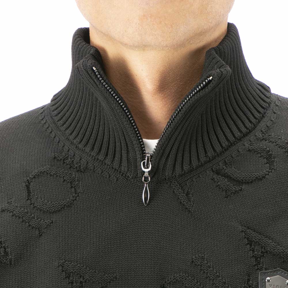 ヴィオラ VIOLA メンズトップス セーター・ニット 襟 ジップアップ Y62126【FITHOUSE ONLINE SHOP】